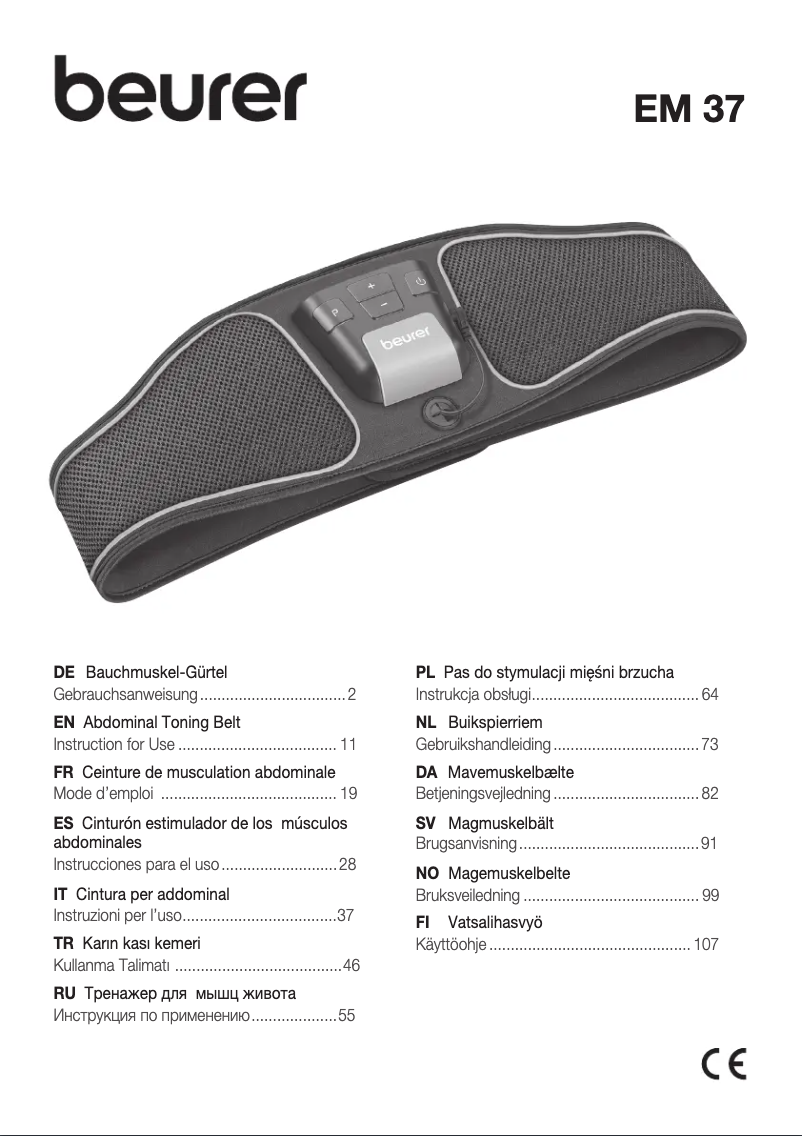 Page 1 de la notice Manuel utilisateur Beurer EM 37