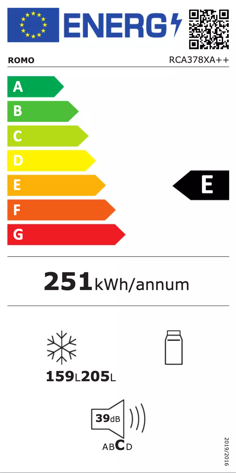 Page 1 de la notice Manuel utilisateur Romo RCA378XA++