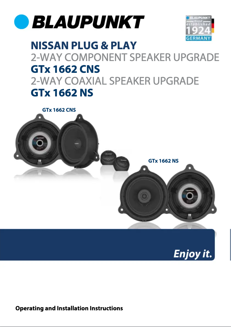 Página 1 del manual Manual de usuario Blaupunkt GTx 1662 NS