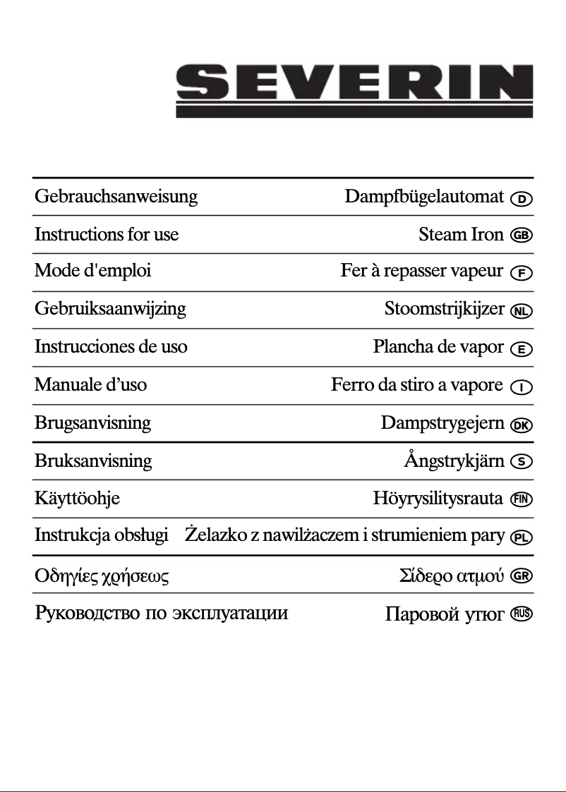 Page n°1 - Manuel utilisateur Severin BA 3277