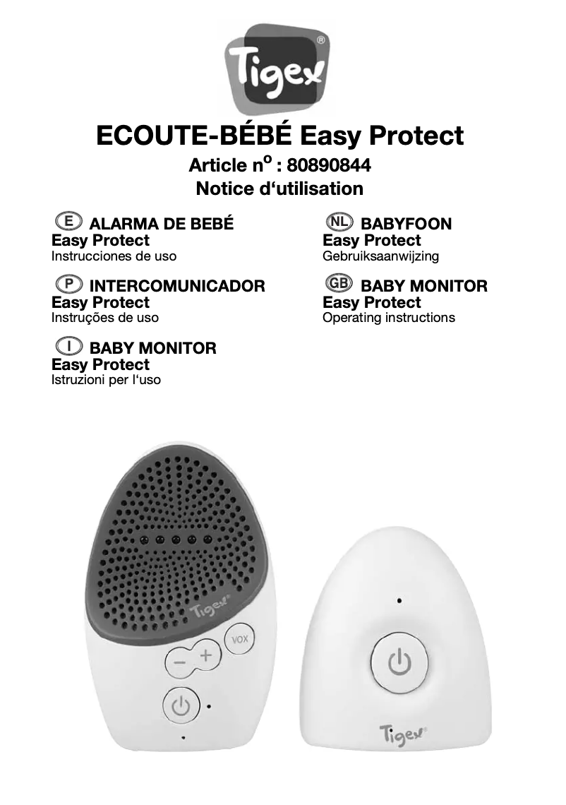 Page 1 de la notice Manuel utilisateur Tigex Easy Protect