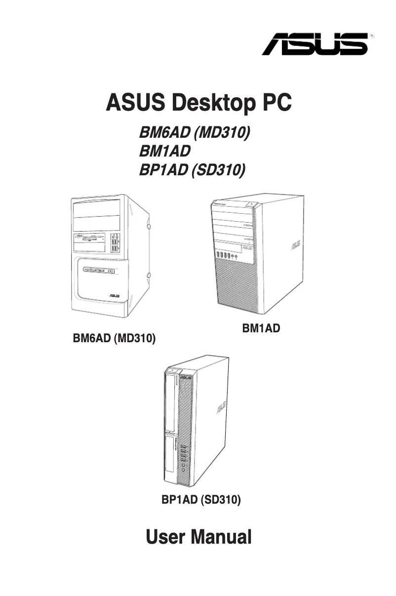 Page 1 de la notice Manuel utilisateur Asus BP BP1AD