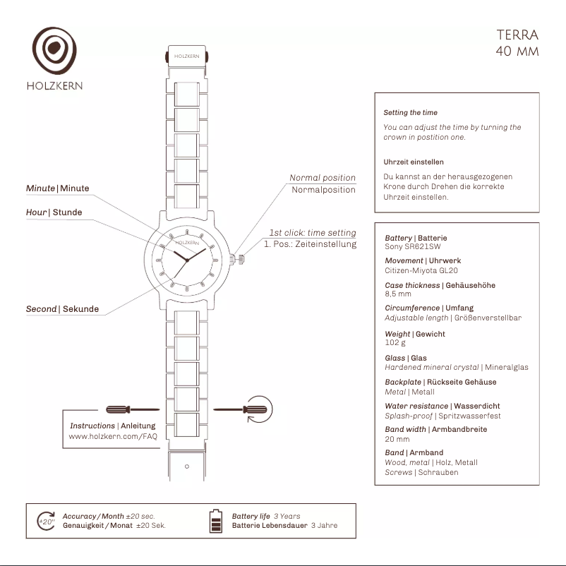 Page n°1 - Manuel utilisateur Holzkern Kazumura