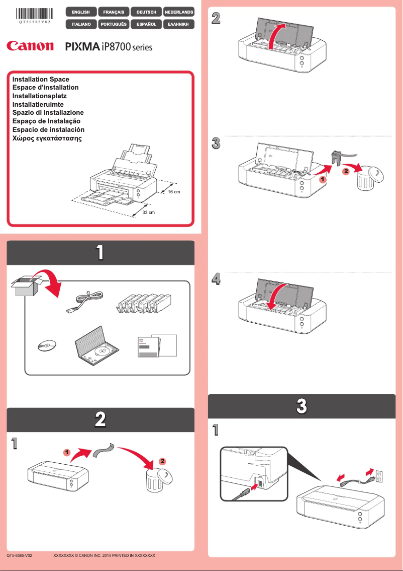 Page 1 de la notice Manuel utilisateur Canon Pixma iP8750