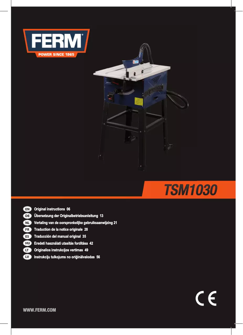 Imagen de la primera página del manual del dispositivo TSM1030