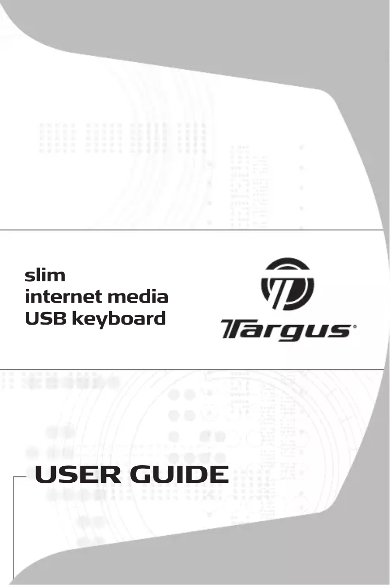 Page 1 of the manual User Manual Targus AKB04EU