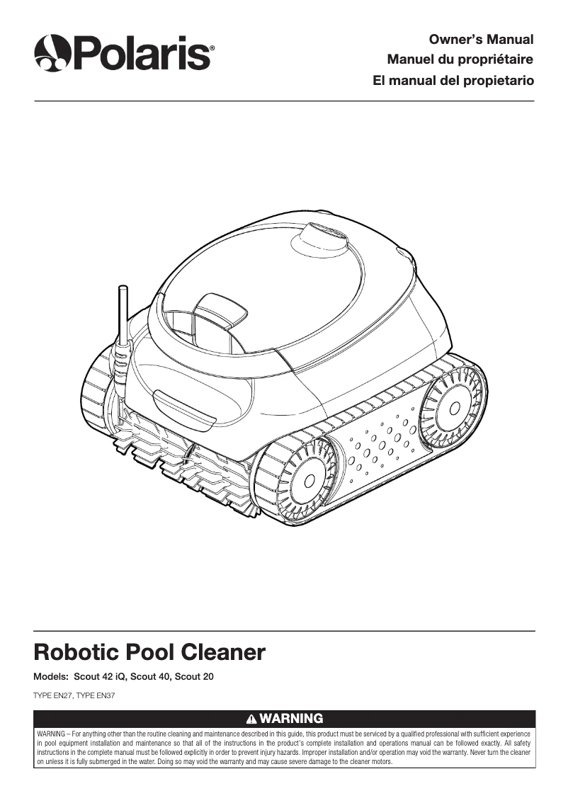 Page 1 de la notice Manuel utilisateur Polaris Scout 40