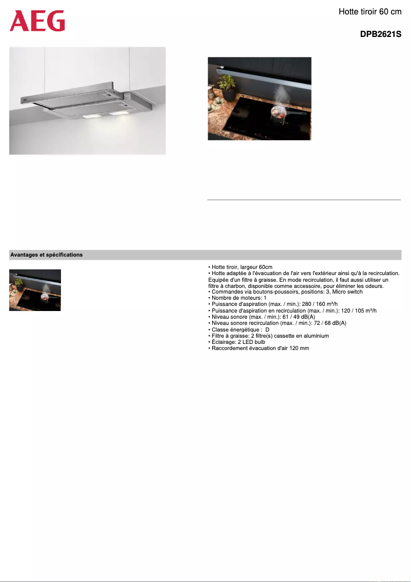 Imagen de la primera página del manual del dispositivo DPB2621S