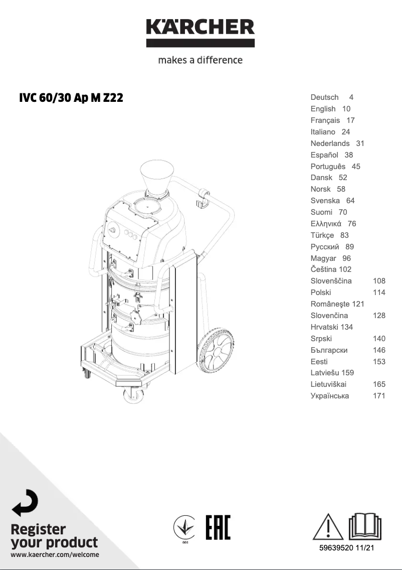 Image de la première page du manuel de l'appareil IVC 60/30 Ap M Z22