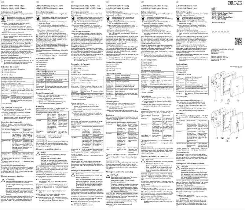 Página 1 del manual Manual de usuario JUNG BTAS17102