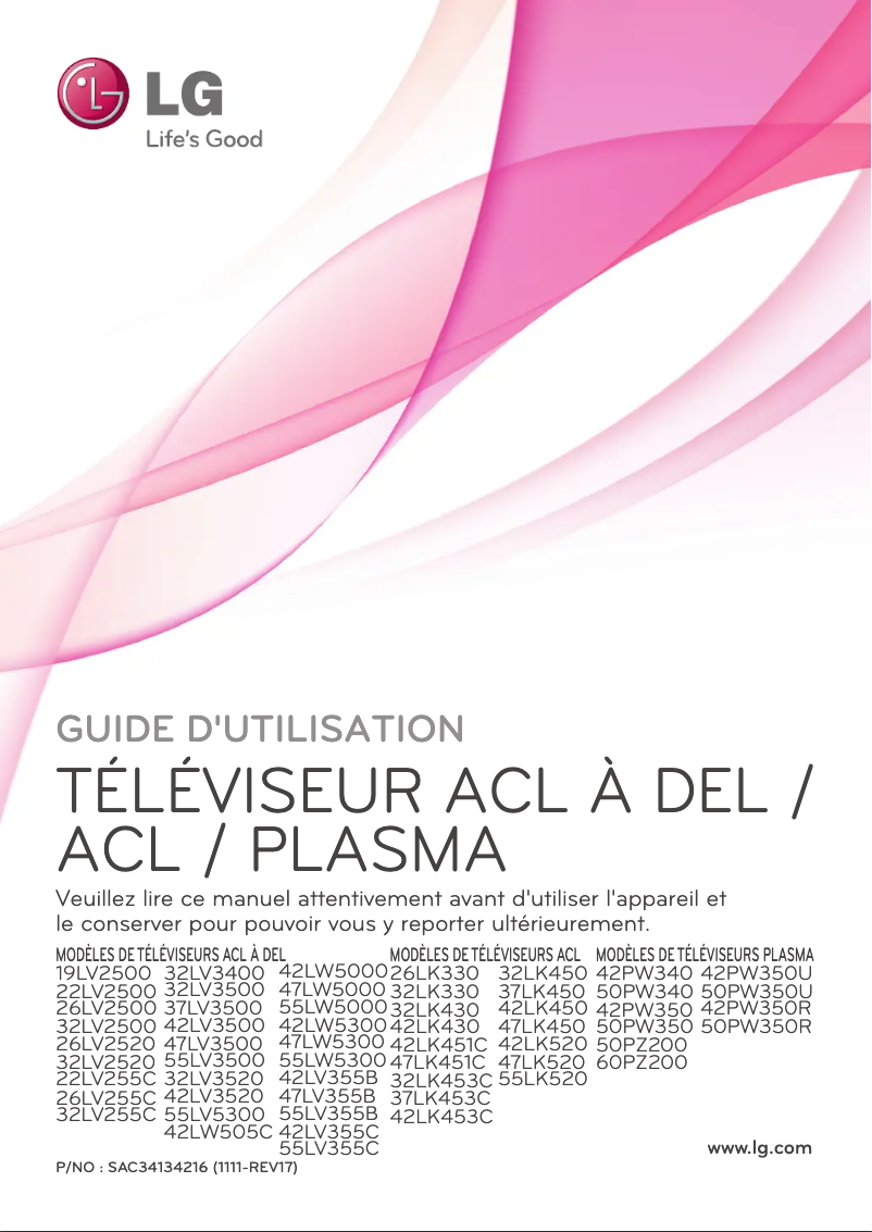 Página 1 del manual Manual de usuario LG 26LV255C