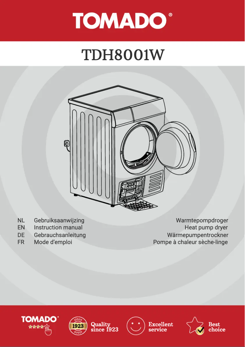 Image de la première page du manuel de l'appareil TDH8001W