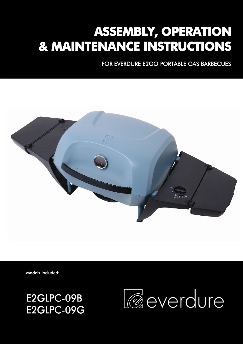 Page n°1 - Instructions / montage Everdure E2GLPC-10G