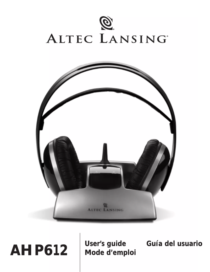 Page n°1 - Manuel utilisateur Altec Lansing AHP612