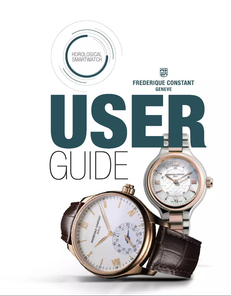 Page n°1 - Manuel utilisateur Frederique Constant Horological