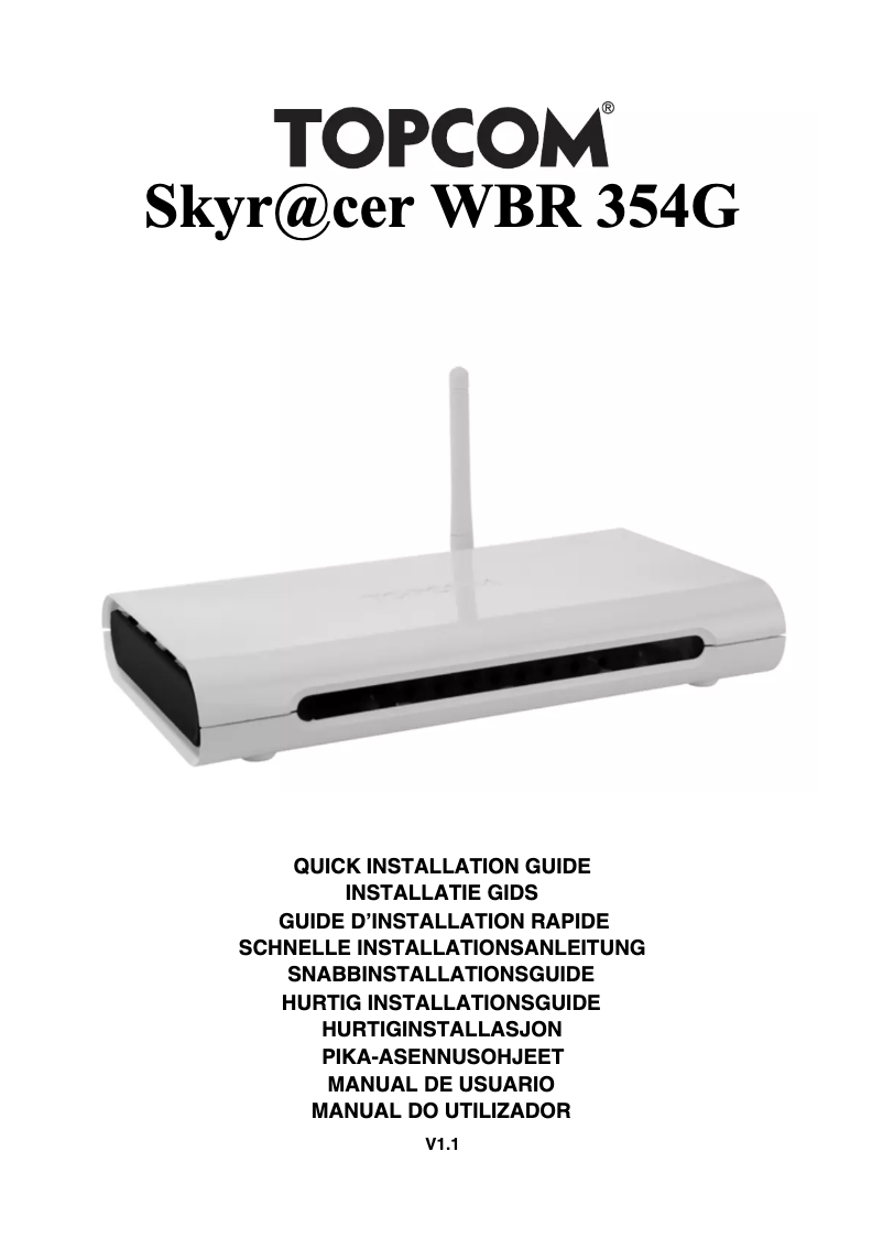Page 1 of the manual User Manual Topcom Skyr@cer WBR 354G