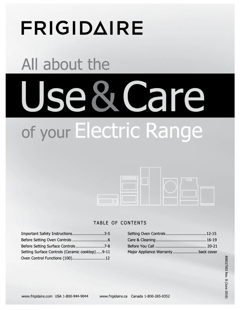 Page 1 de la notice Manuel utilisateur Frigidaire FFEF3013LM