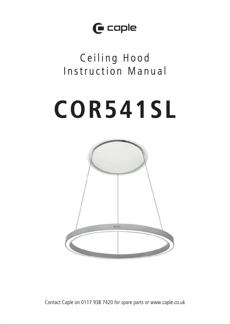 Page n°1 - Mode d'emploi Caple COR541SL