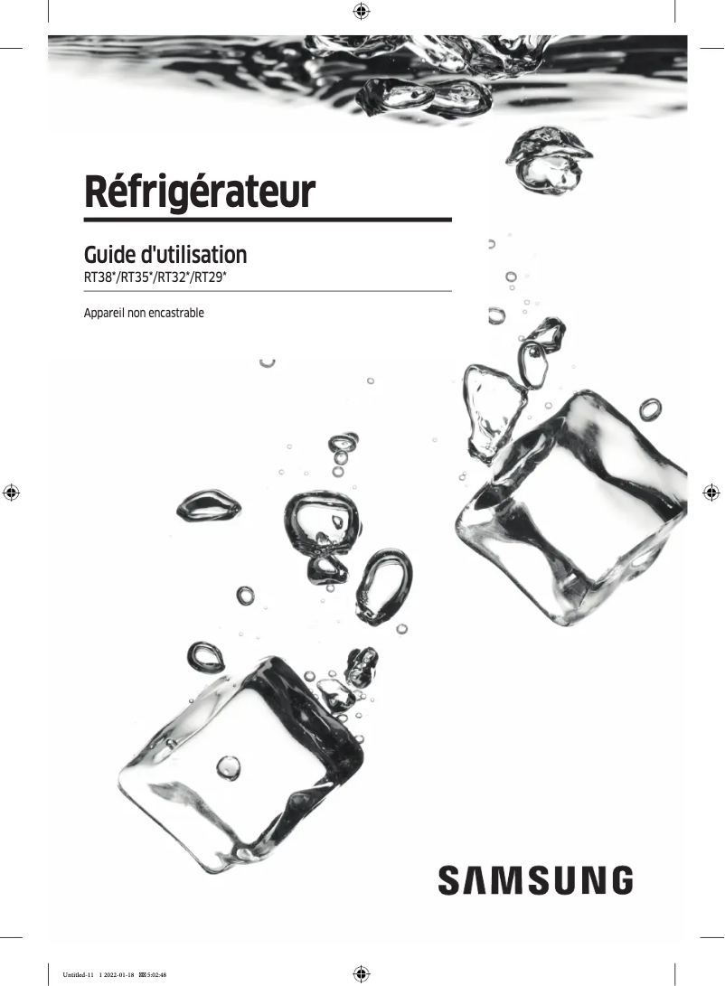 Page n°1 - Manuel utilisateur Samsung RT38K5400WW