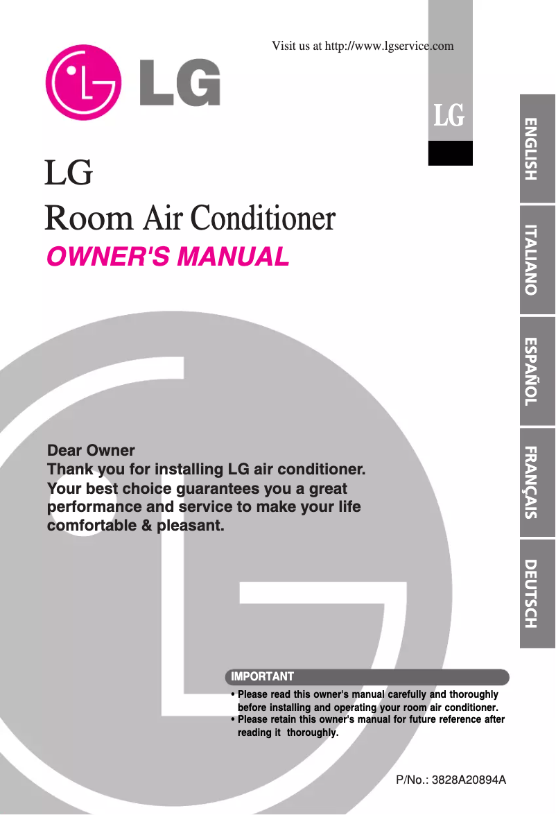 Page n°1 - Manuel utilisateur LG ASUH126PUL3
