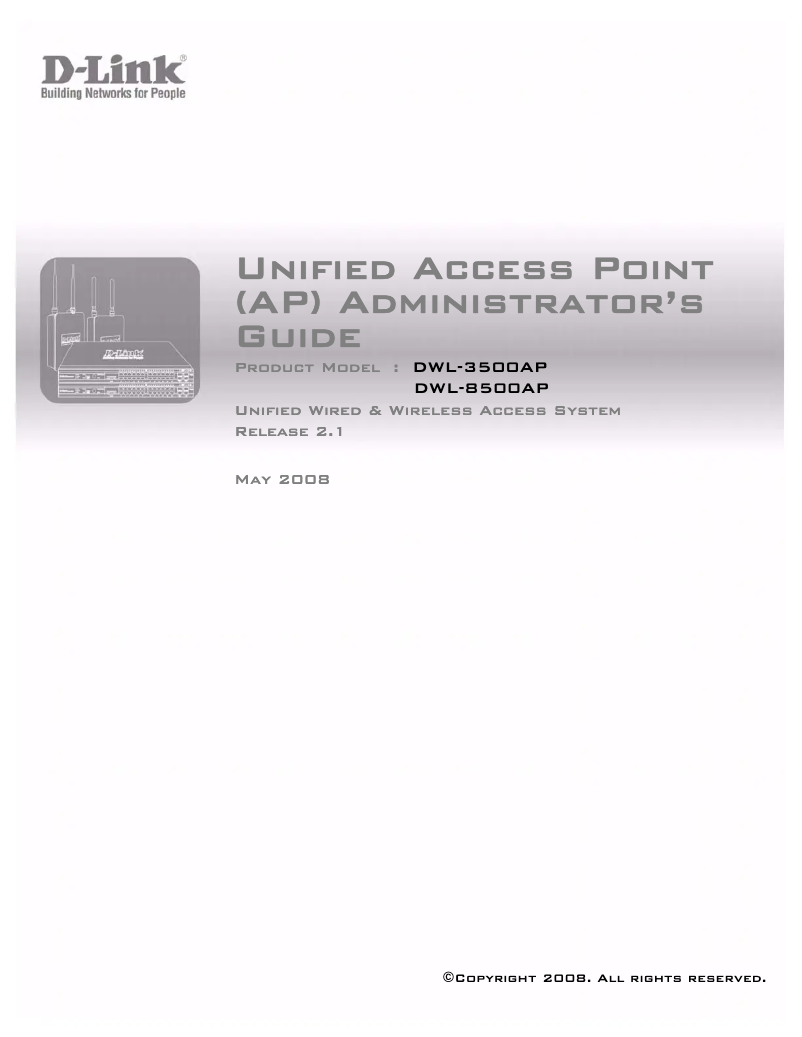 Page n°1 - Manuel utilisateur D-Link DWL-8500AP