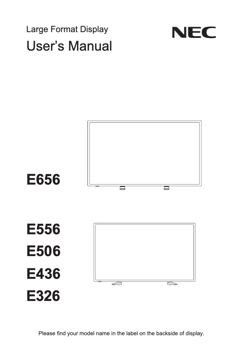 Page 1 de la notice Mode d'emploi NEC MultiSync E506