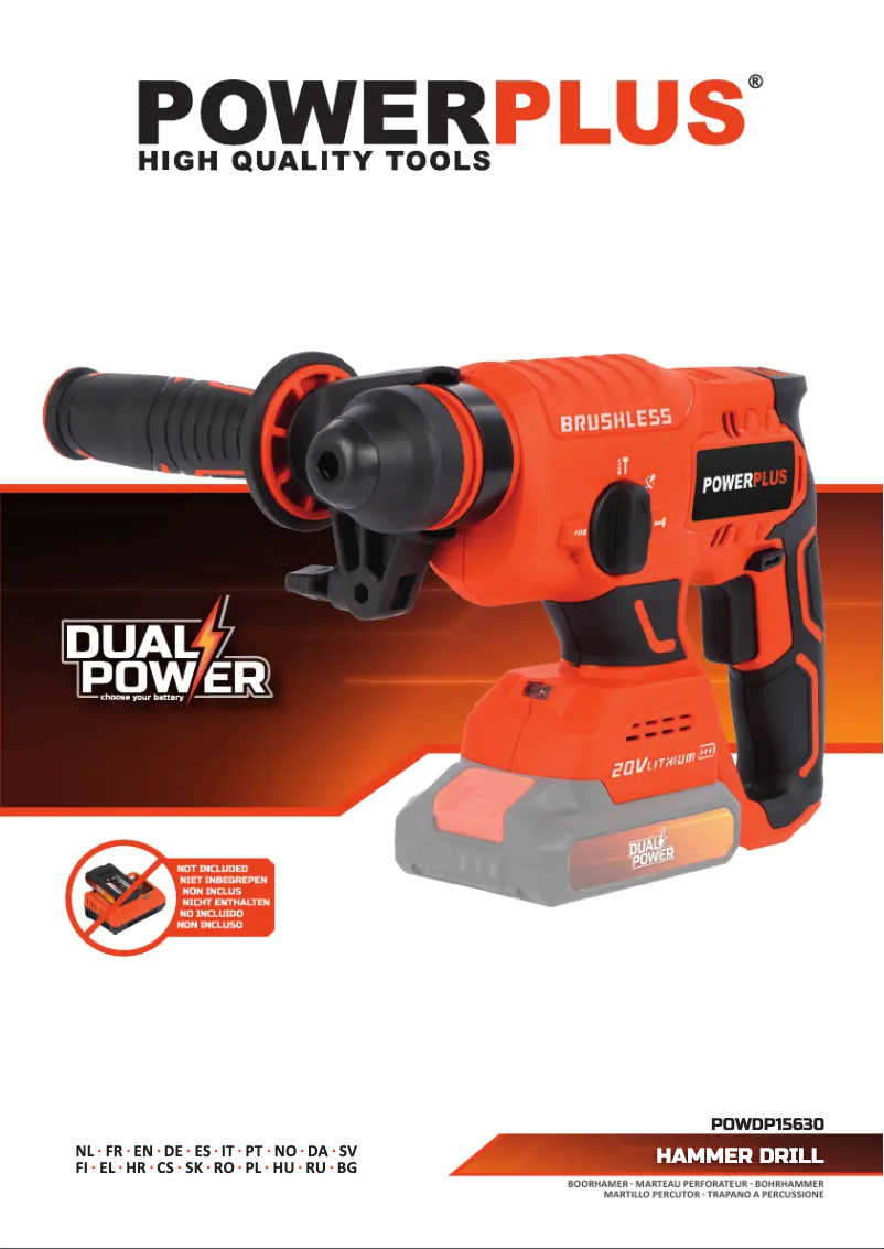 Page 1 de la notice Manuel utilisateur PowerPlus POWDP15630