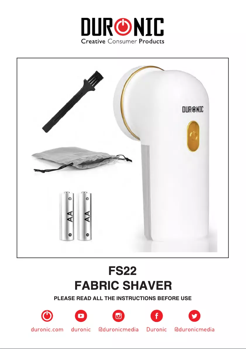 Página 1 del manual Manual de usuario Duronic FS22