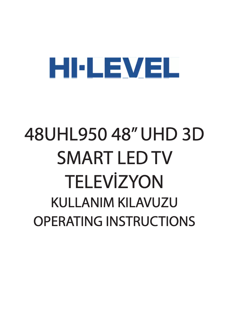 Page n°1 - Manuel utilisateur Hi-level 48UHL950