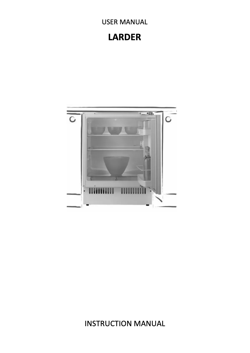 Page 1 de la notice Manuel utilisateur Candy CRU 160 NEK/N