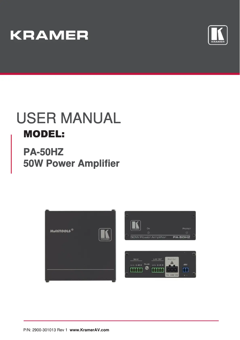 Image de la première page du manuel de l'appareil PA-50HZ