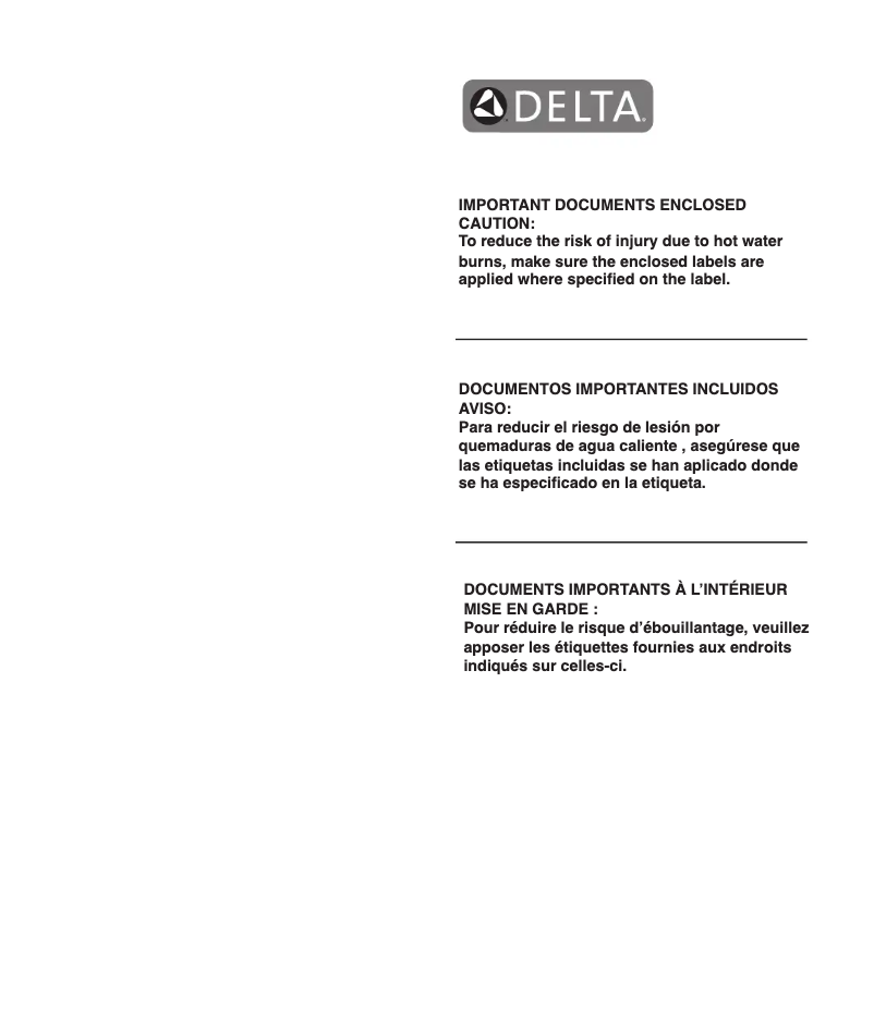 Page 1 de la notice Manuel utilisateur Delta T13220-CDN