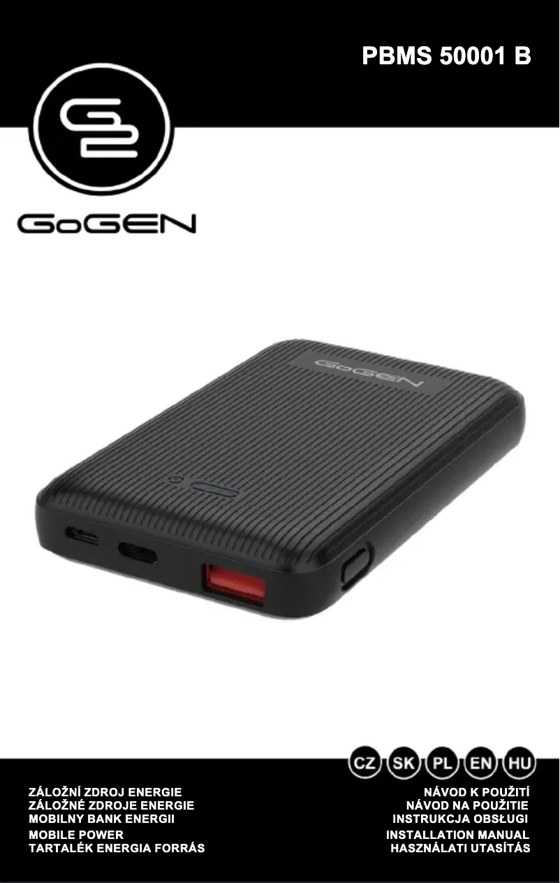Page 1 de la notice Manuel utilisateur GoGen PBMS50001B