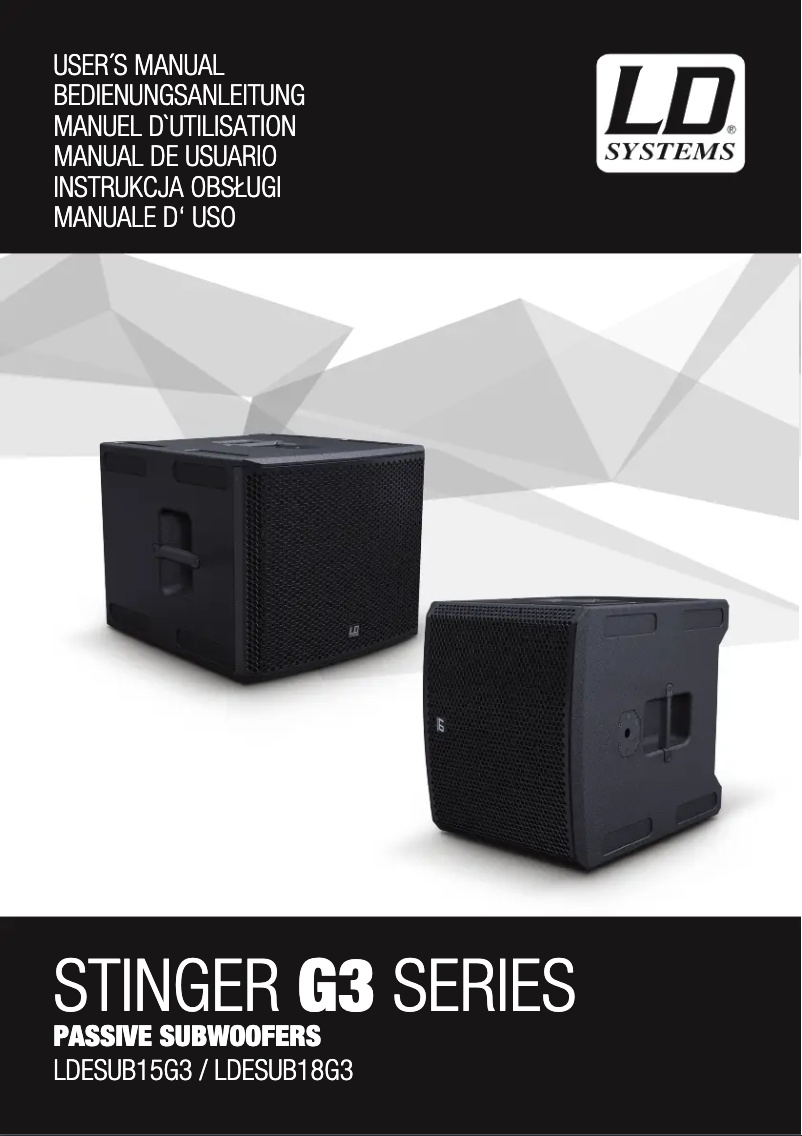 Página 1 del manual Manual de usuario LD Systems STINGER SUB 18 G3