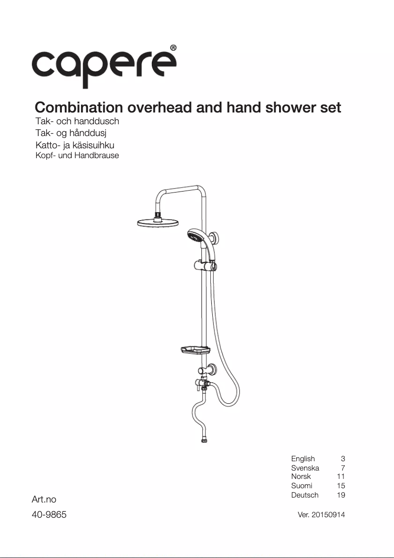 Página 1 del manual Manual de usuario Capere 40-9865