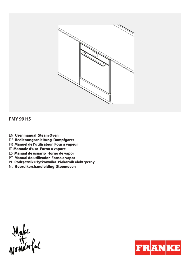 Page n°1 - Manuel utilisateur Franke FMY 99 HS BK