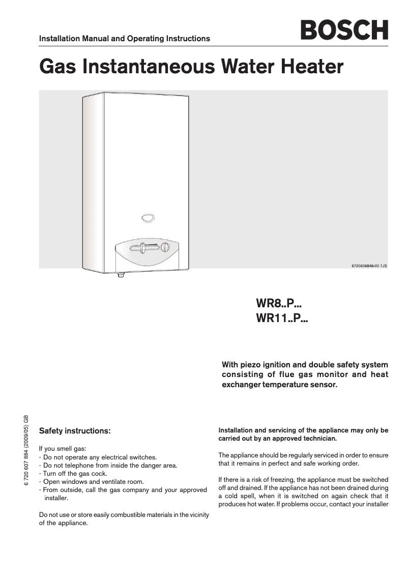 Página 1 del manual Manual de usuario Bosch WR11..P...