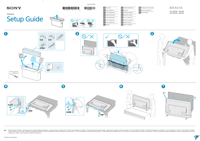 Página 1 del manual Manual de usuario Sony Bravia KD-43X72KP