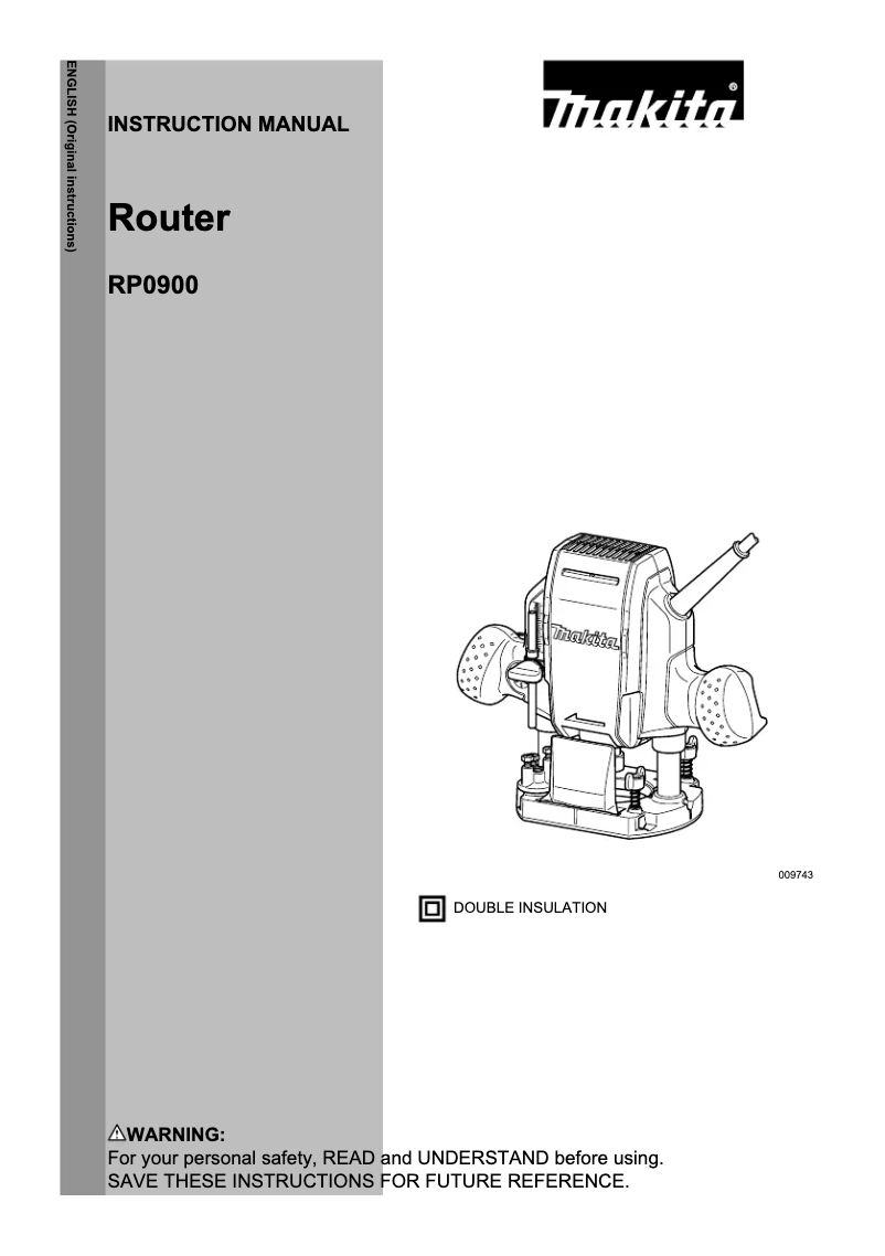Page 1 de la notice Manuel utilisateur Makita RP0900X
