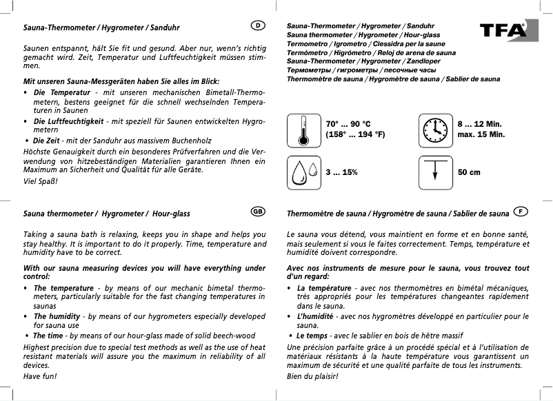 Página 1 del manual Manual de usuario TFA 40.1031