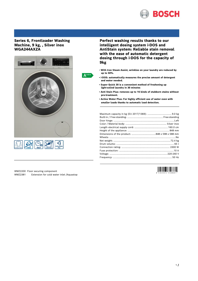 Imagen de la primera página del manual del dispositivo WGA244AXZA
