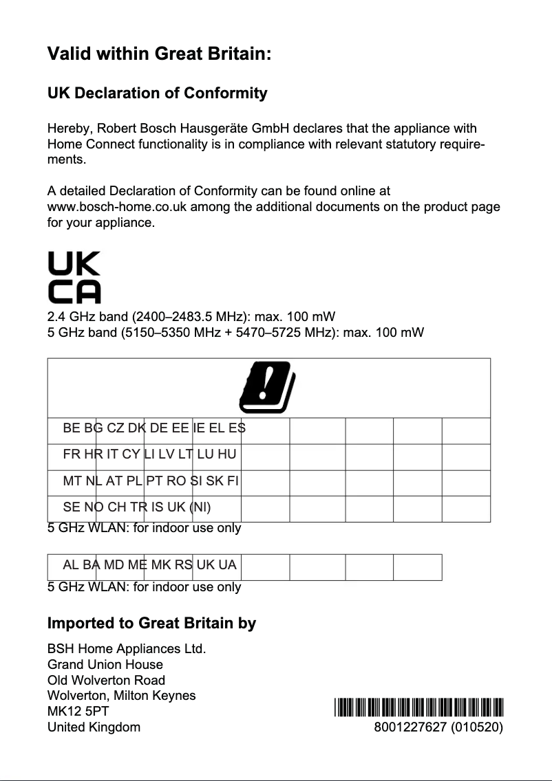 Page 1 de la notice Guide d'installation Bosch Serie 2 SMS2ITI41G