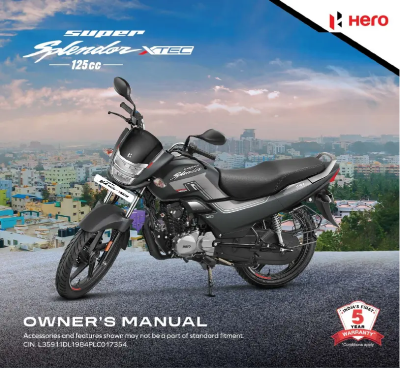 Page 1 de la notice Manuel utilisateur Hero Super Splendor Xtec (2024)