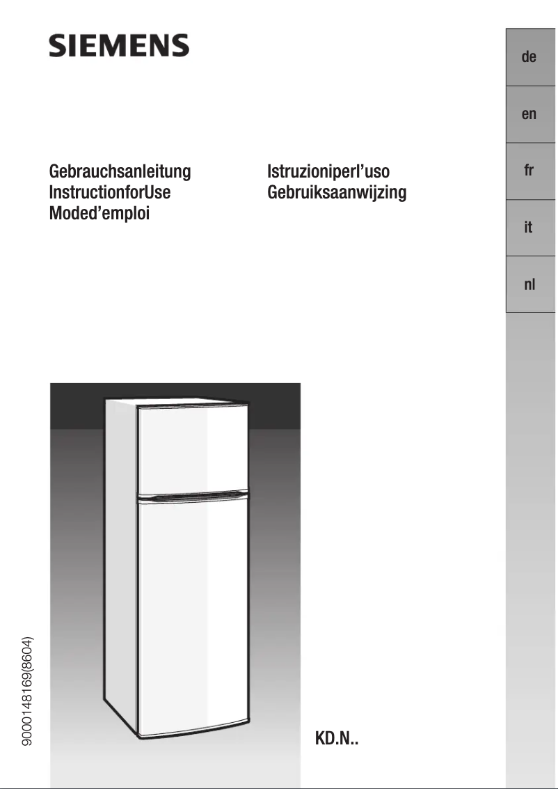 Page n°1 - Manuel utilisateur Siemens KD36NX40