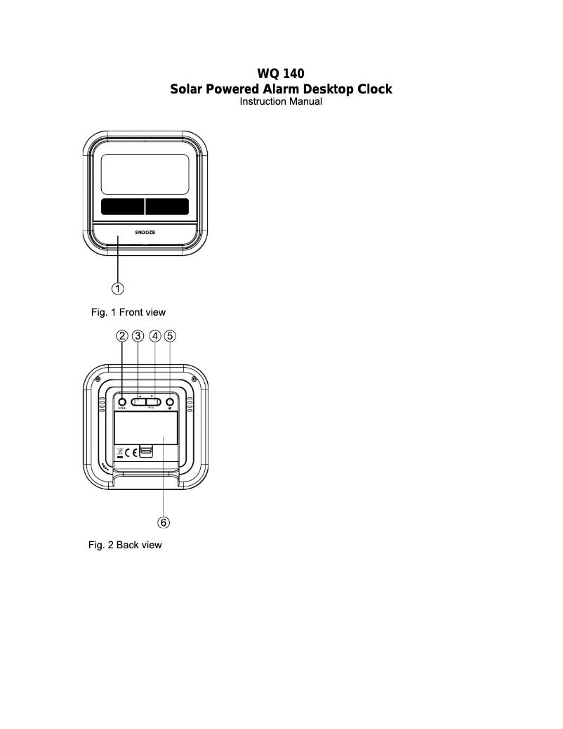 Page n°1 - Manuel utilisateur Techno Line WQ 140
