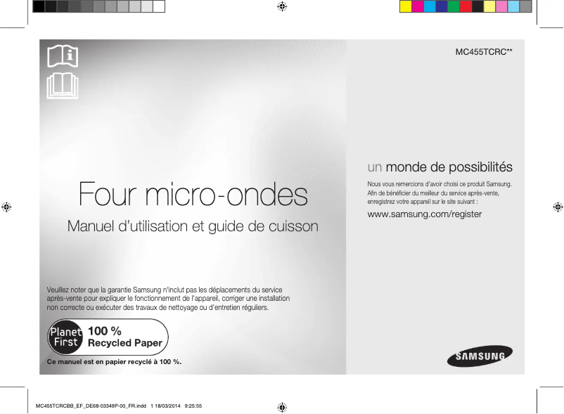Page n°1 - Manuel utilisateur Samsung MC455TCRCBB