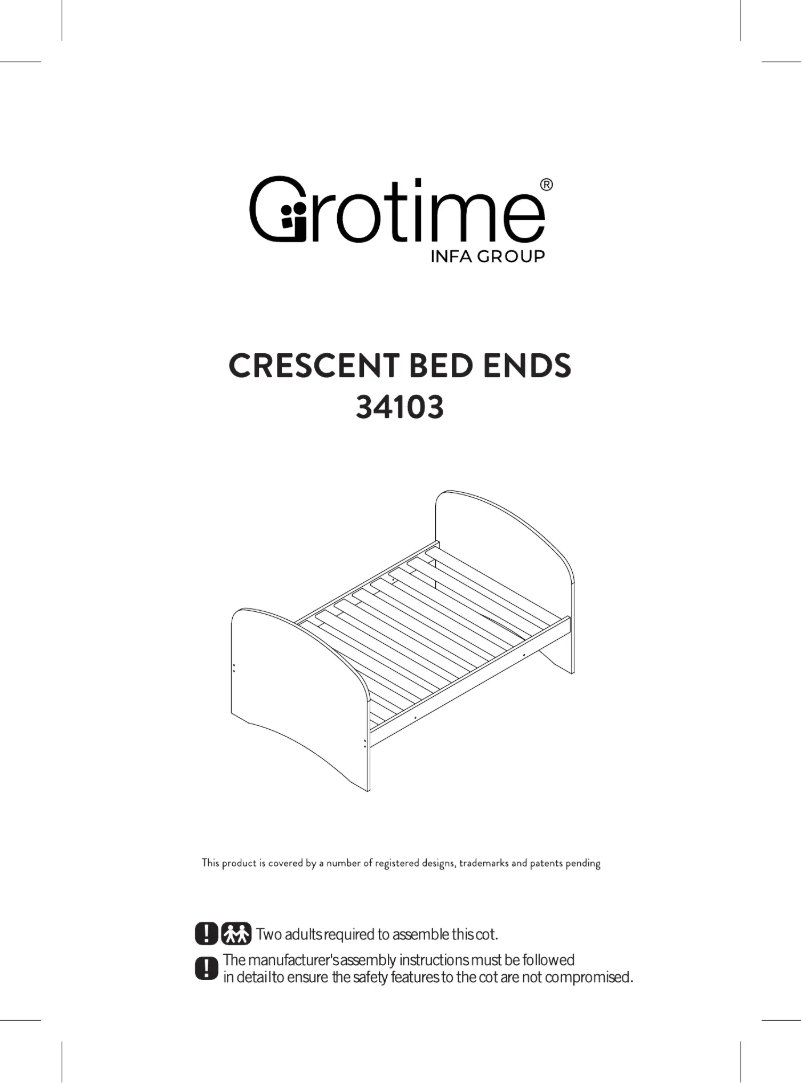 Página 1 del manual Manual de usuario Grotime Crescent Bed Ends