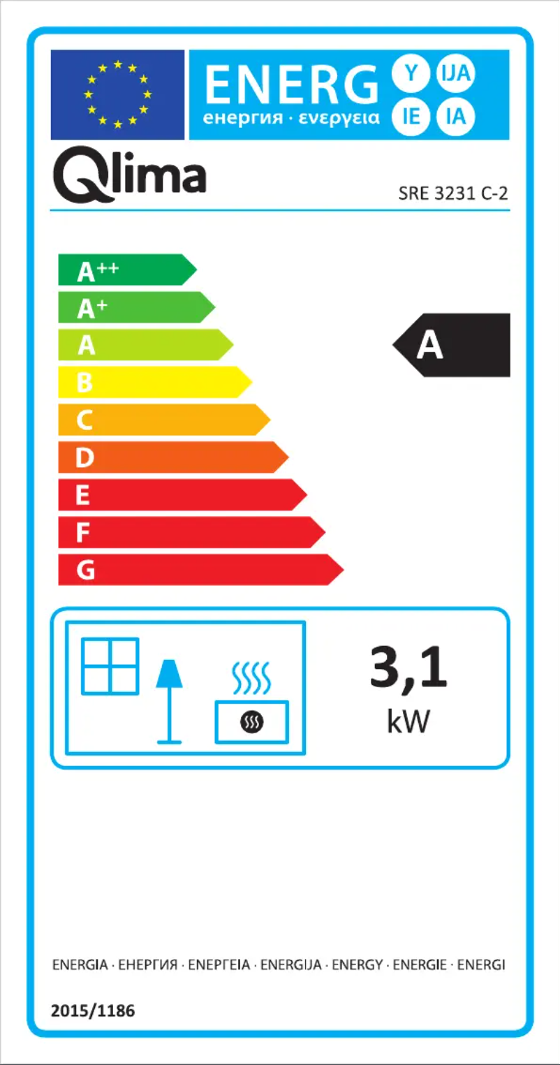 Page n°1 - Label énergétique Qlima SRE3231C-2