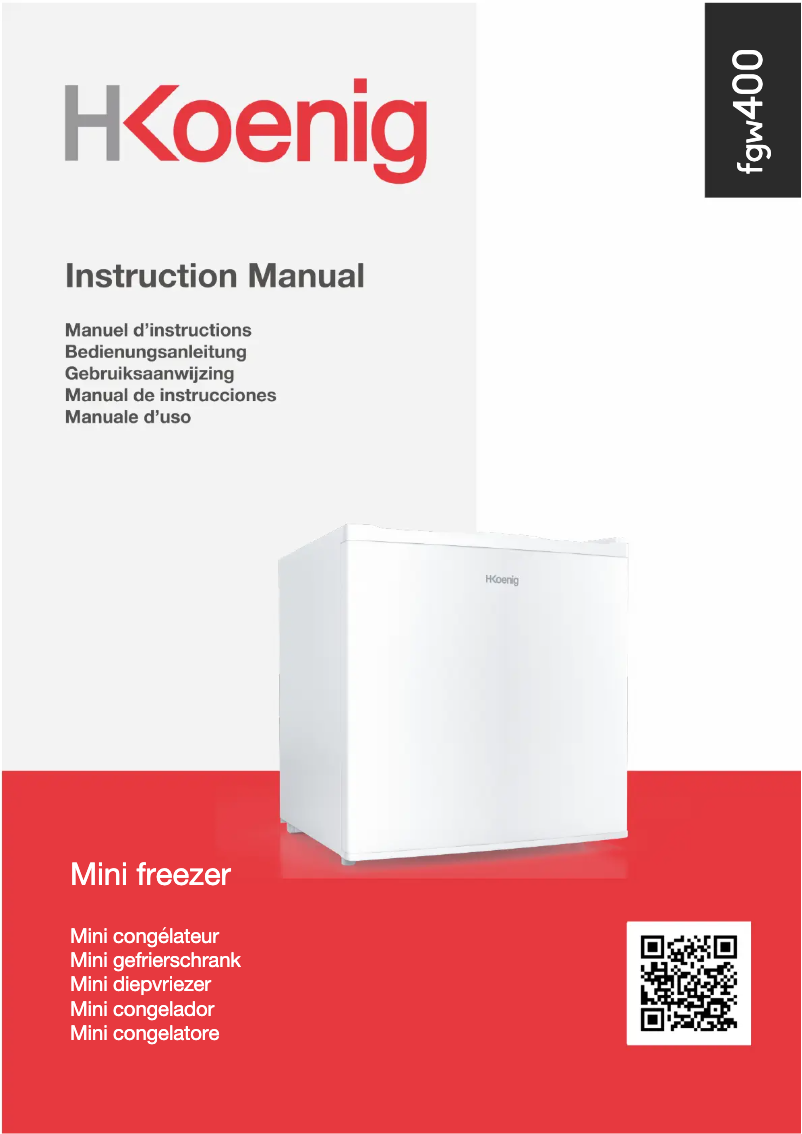 Page n°1 - Manuel utilisateur H.Koenig FGW400