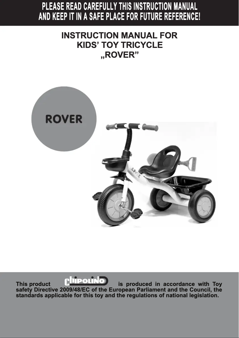 Page 1 de la notice Manuel utilisateur Chipolino Rover